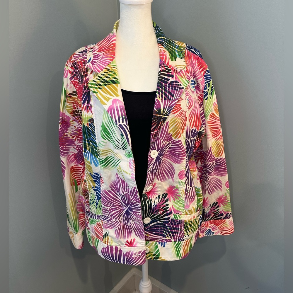 CHICO’S Vibrant Floral Women's Jacket